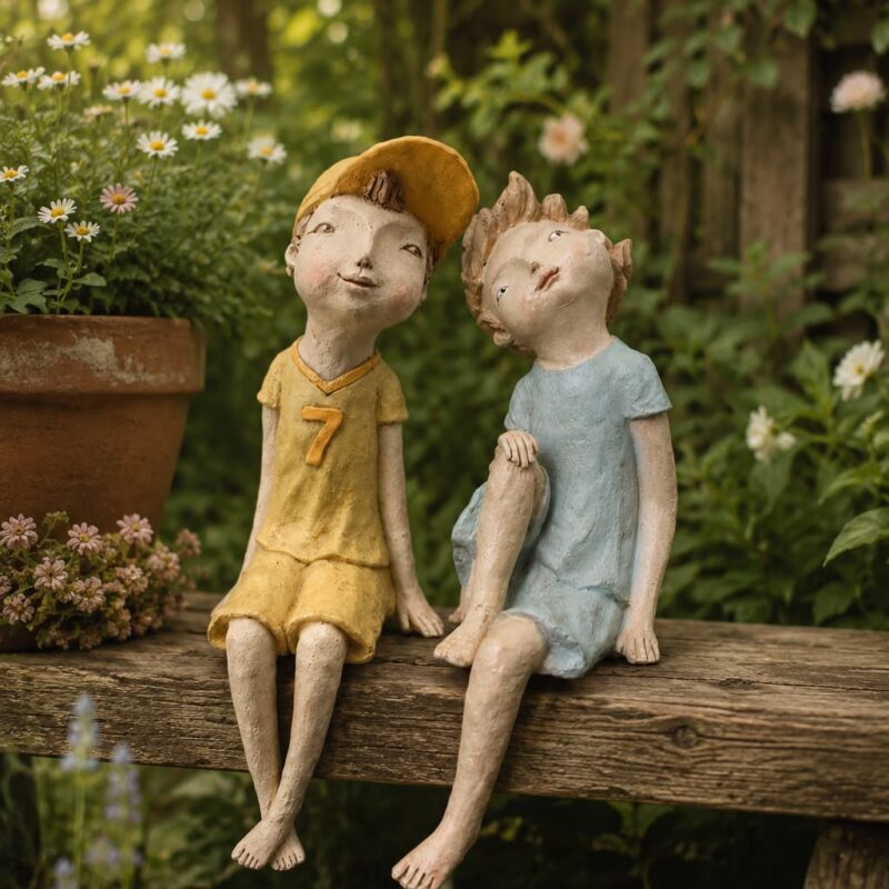 Декоративная фигурка для полки «Мальчик» из поликерамики (21 х 14 х 42 см)