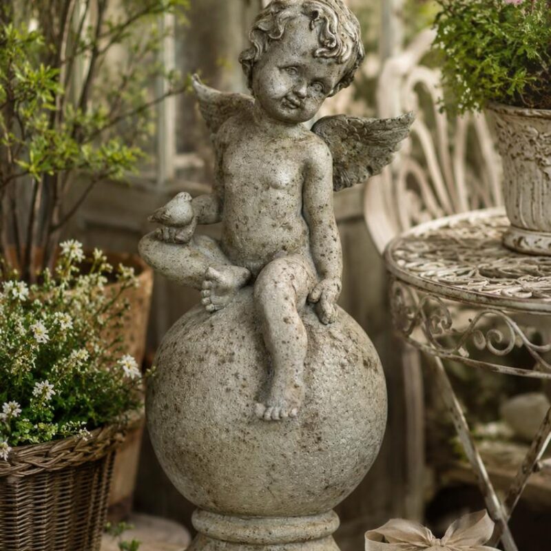 Статуэтка декоративная CAMPO Home & Garden «Ангел на шаре» большой 17x16x41 см